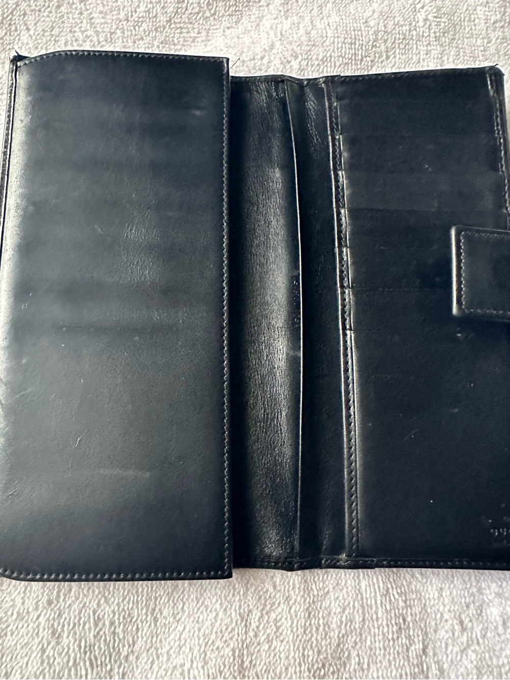 🖤Gucci GG Canvas Continental Wallet Black Leather Trim Long Wallet🖤 - Picture 9 of 14